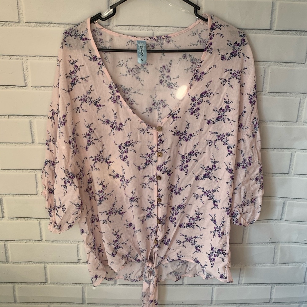 PINK TIE TOP